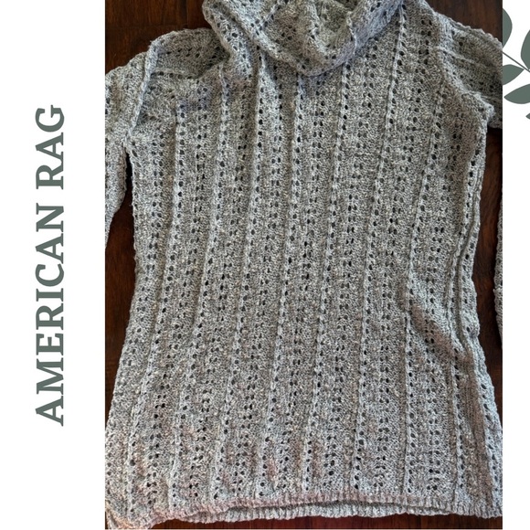 🛍️3/$40 AMERICAN RAG | Chunky Cowl Neck Long Sleeve Sweater | Size 2X | Grey - Picture 5 of 9